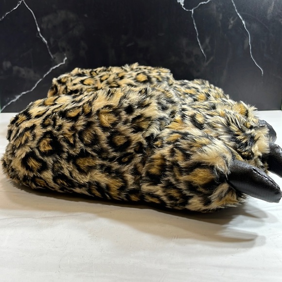 Unbranded Women’s Leopard Print Slipper Brown/Black sz 7/8 - Picture 4 of 7